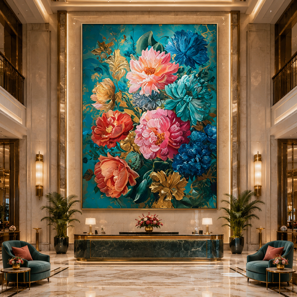 AVIORART Coral Blooms Wall Art Canvas