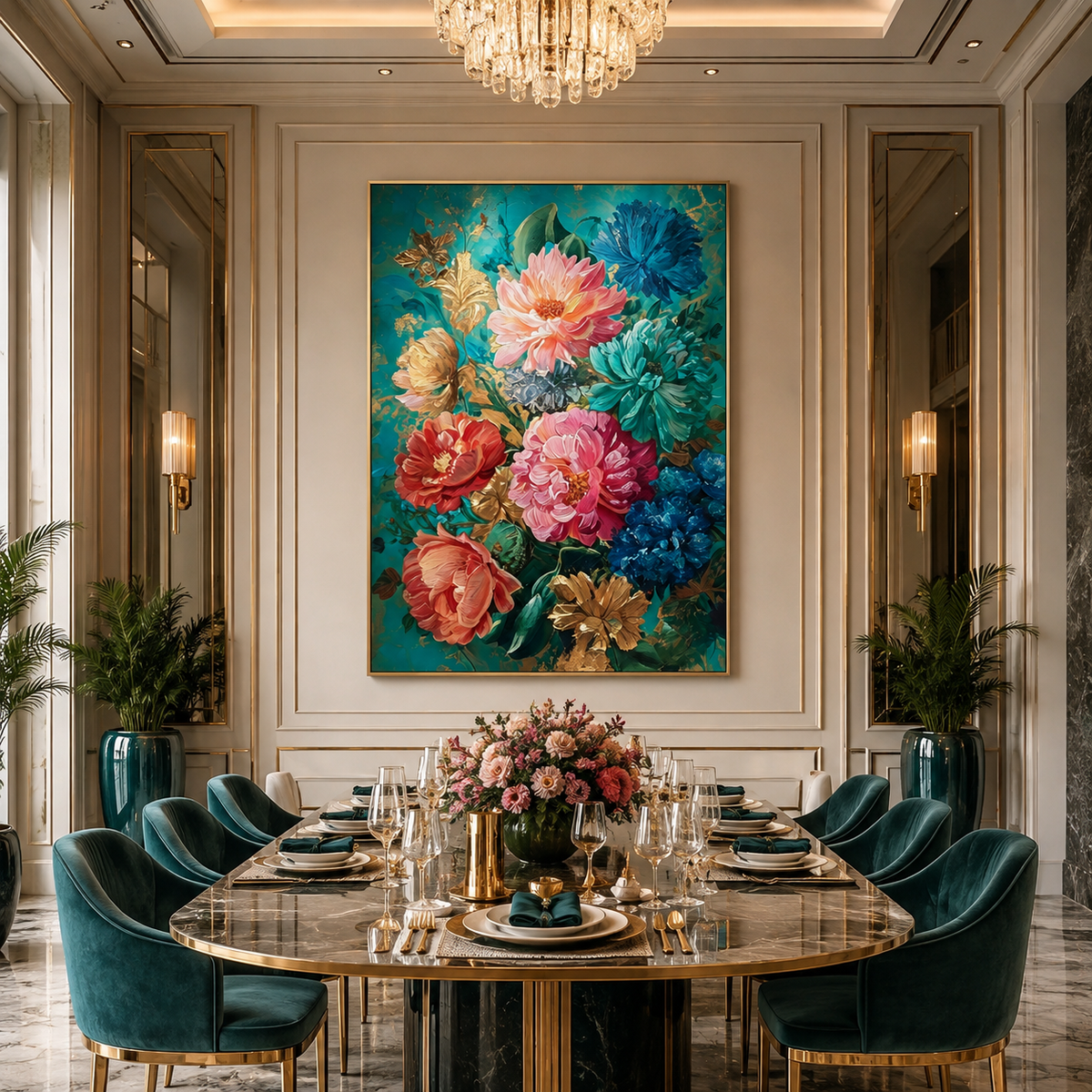 AVIORART Coral Blooms Wall Art Canvas
