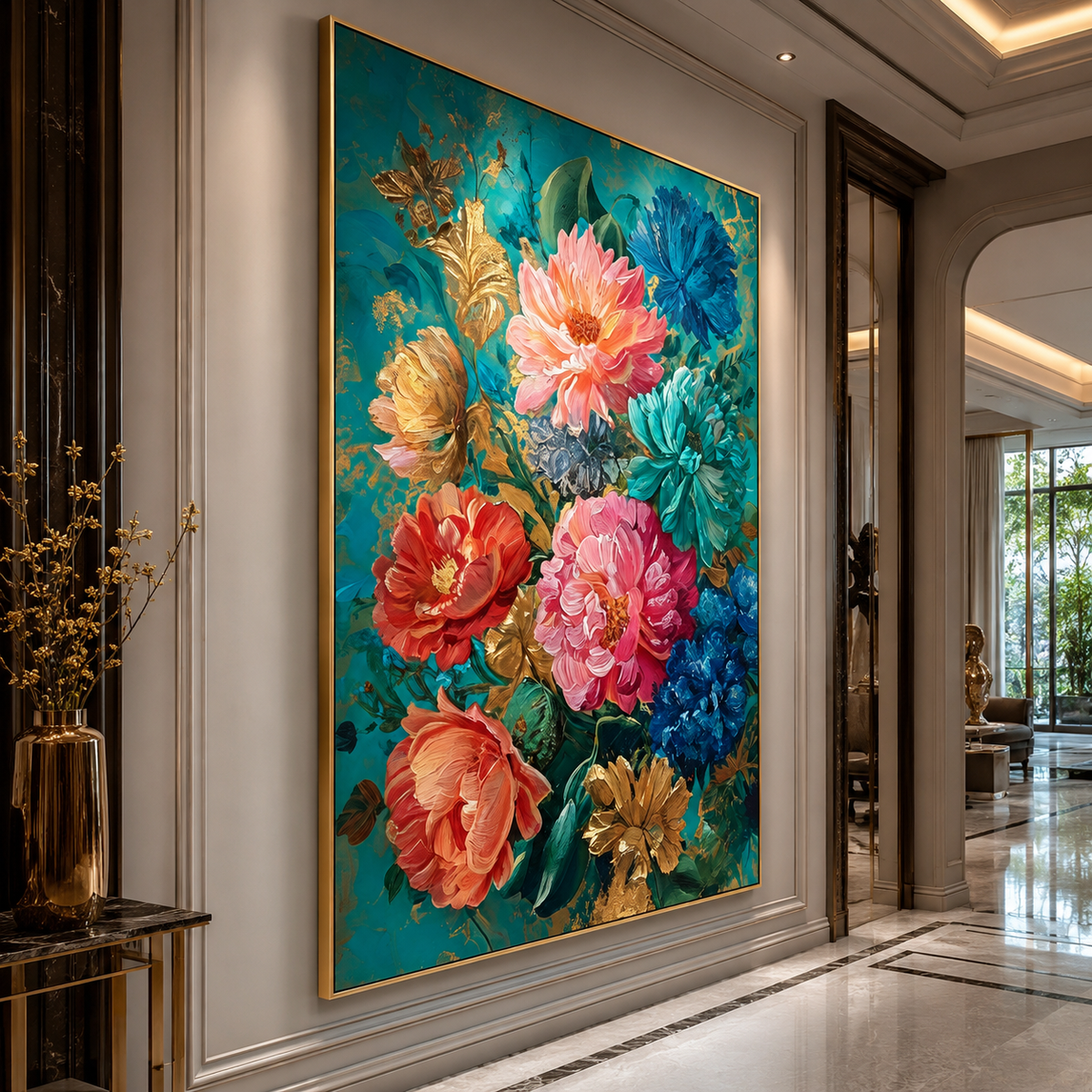 AVIORART Coral Blooms Wall Art Canvas