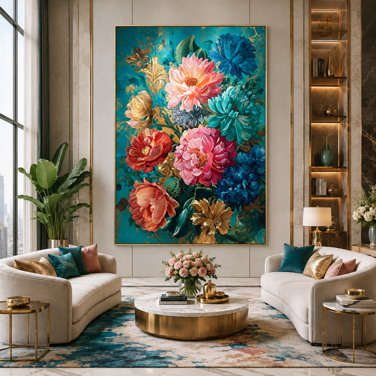 AVIORART Coral Blooms Wall Art Canvas
