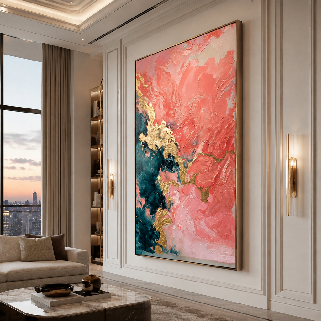 AVIORART Coral Clouds Wall Art Canvas