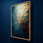 AVIORART Currents of Gold and Flame Wall Art Canvas
