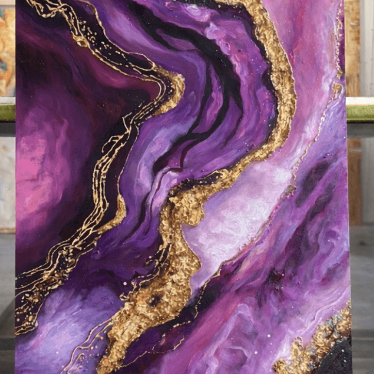 AVIORART Veins of Gold Wall Art Canvas