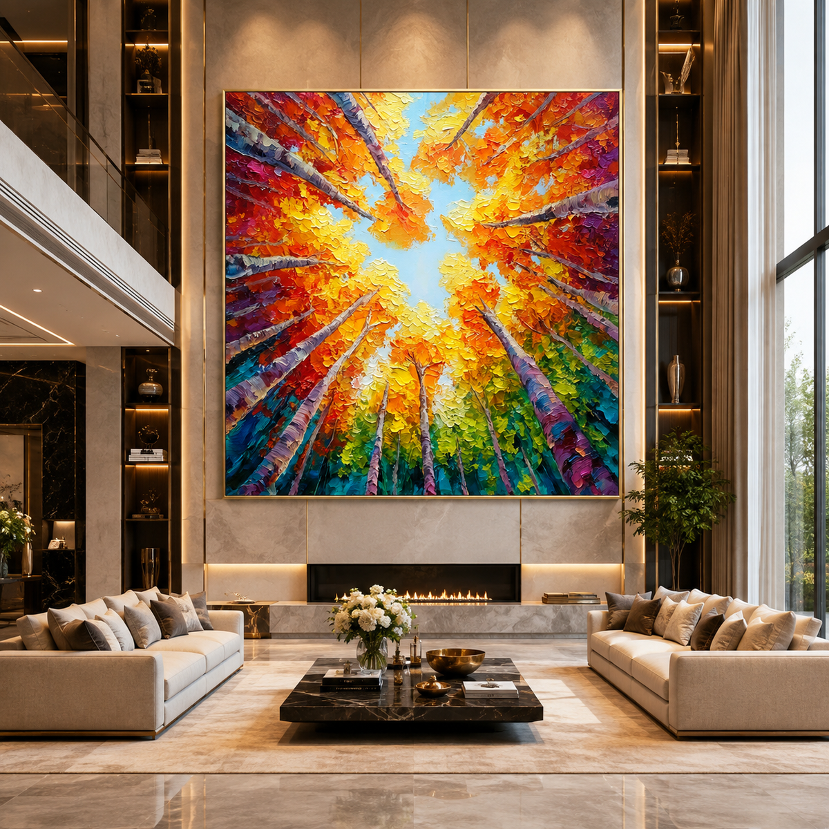 AVIORART Dancing Leaves Wall Art Canvas