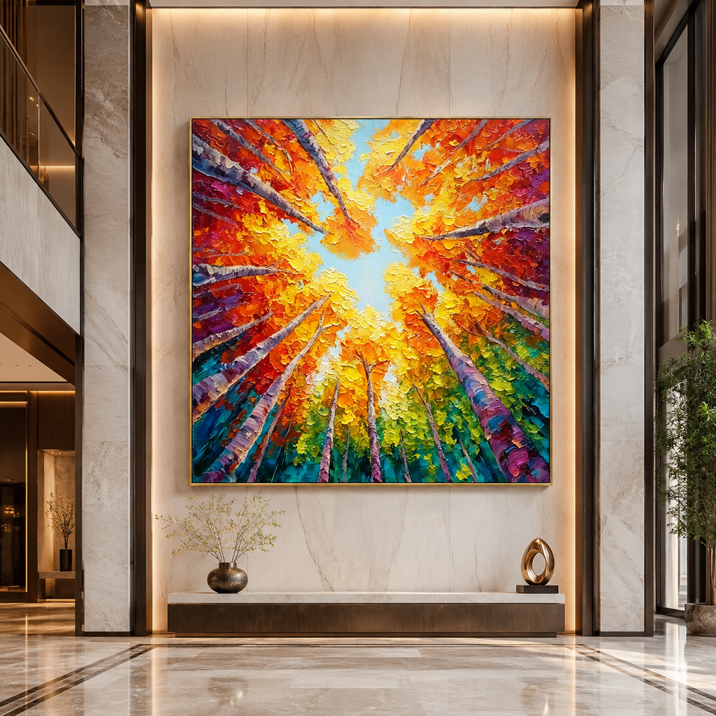 AVIORART Dancing Leaves Wall Art Canvas