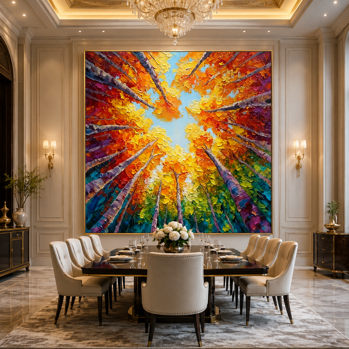 AVIORART Dancing Leaves Wall Art Canvas