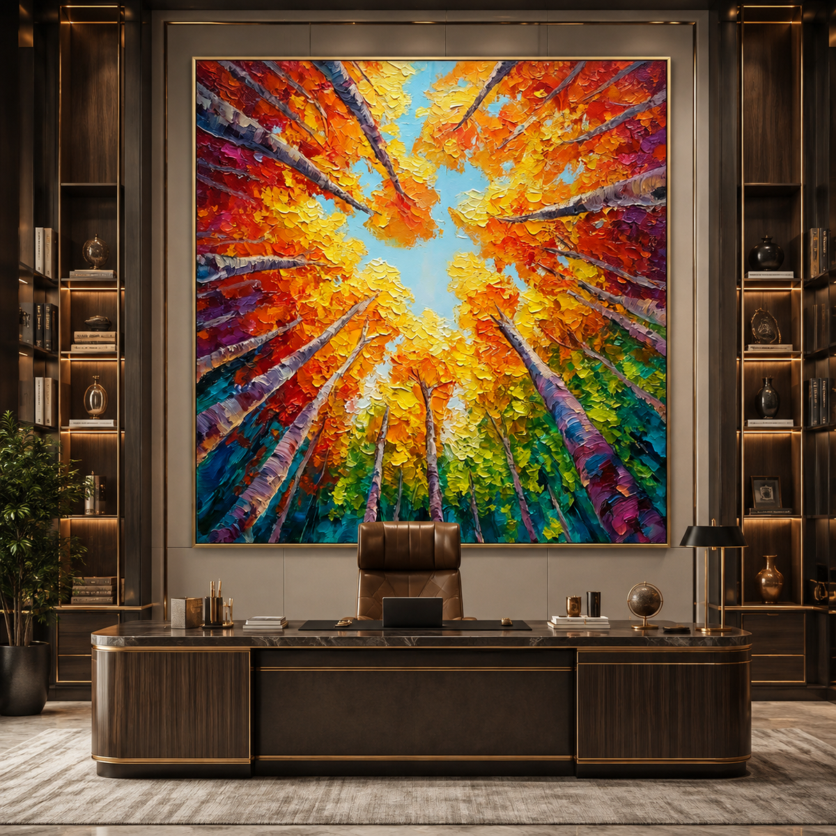 AVIORART Dancing Leaves Wall Art Canvas