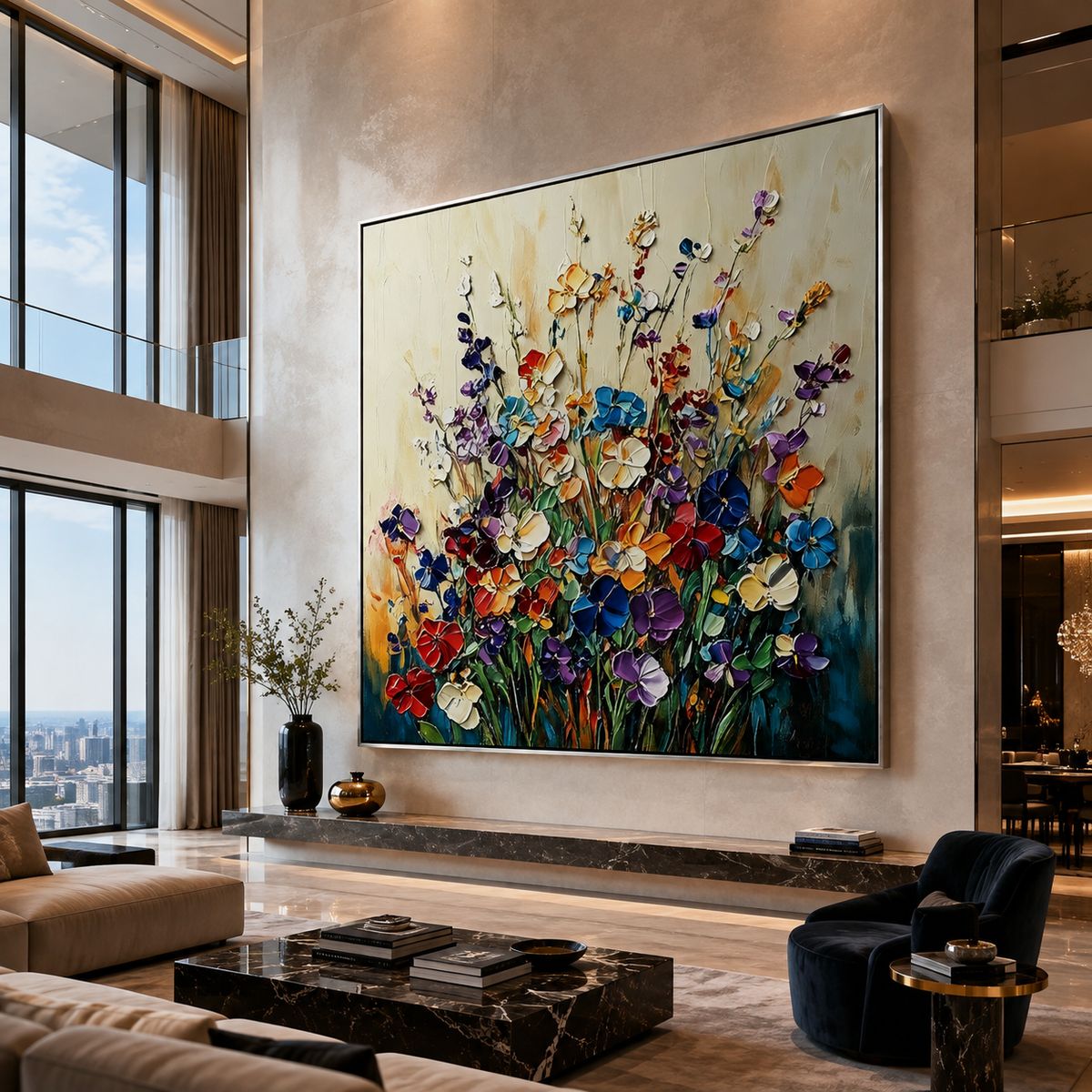 AVIORART Dancing Petals Wall Art Canvas