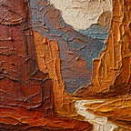 AVIORART Canyon Gold Wall Art Canvas