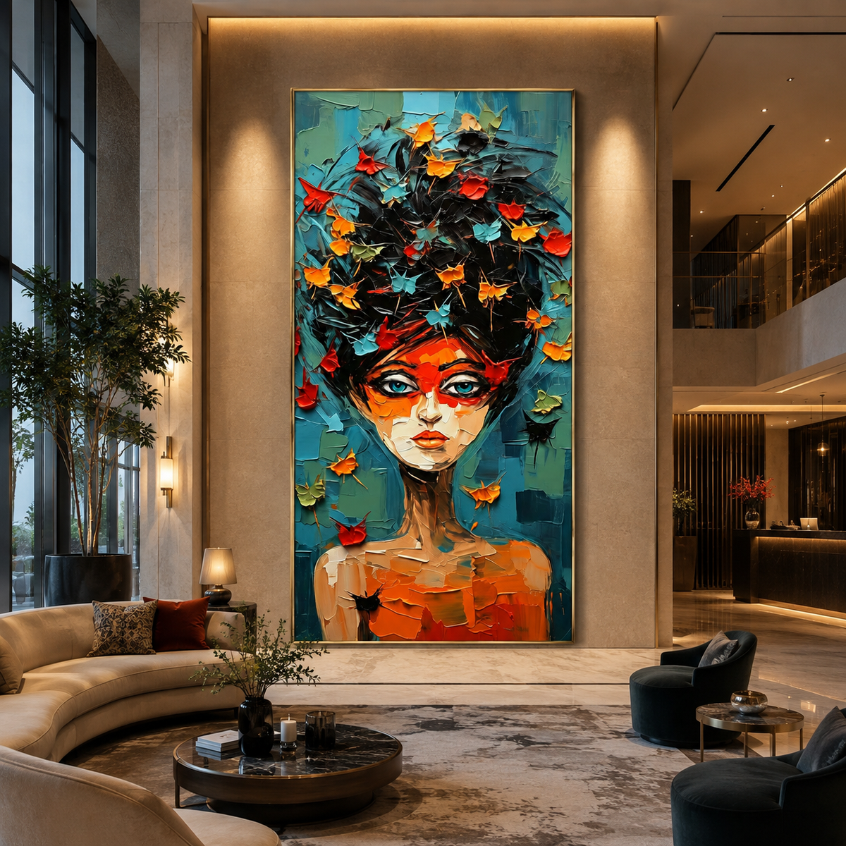 AVIORART Elegant Lady Wall Art Canvas