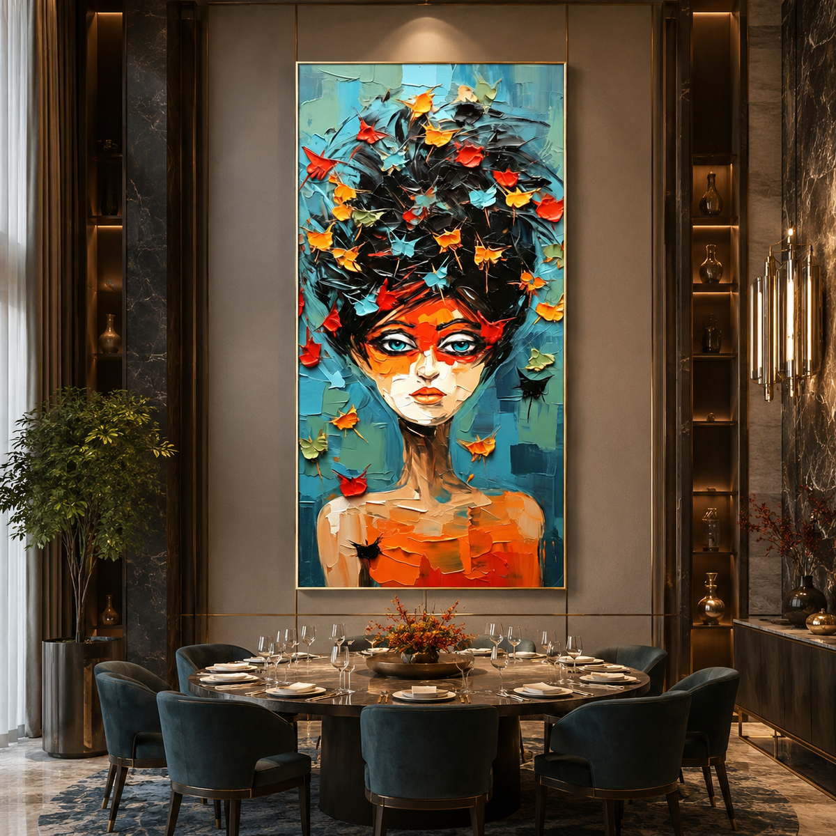 AVIORART Elegant Lady Wall Art Canvas