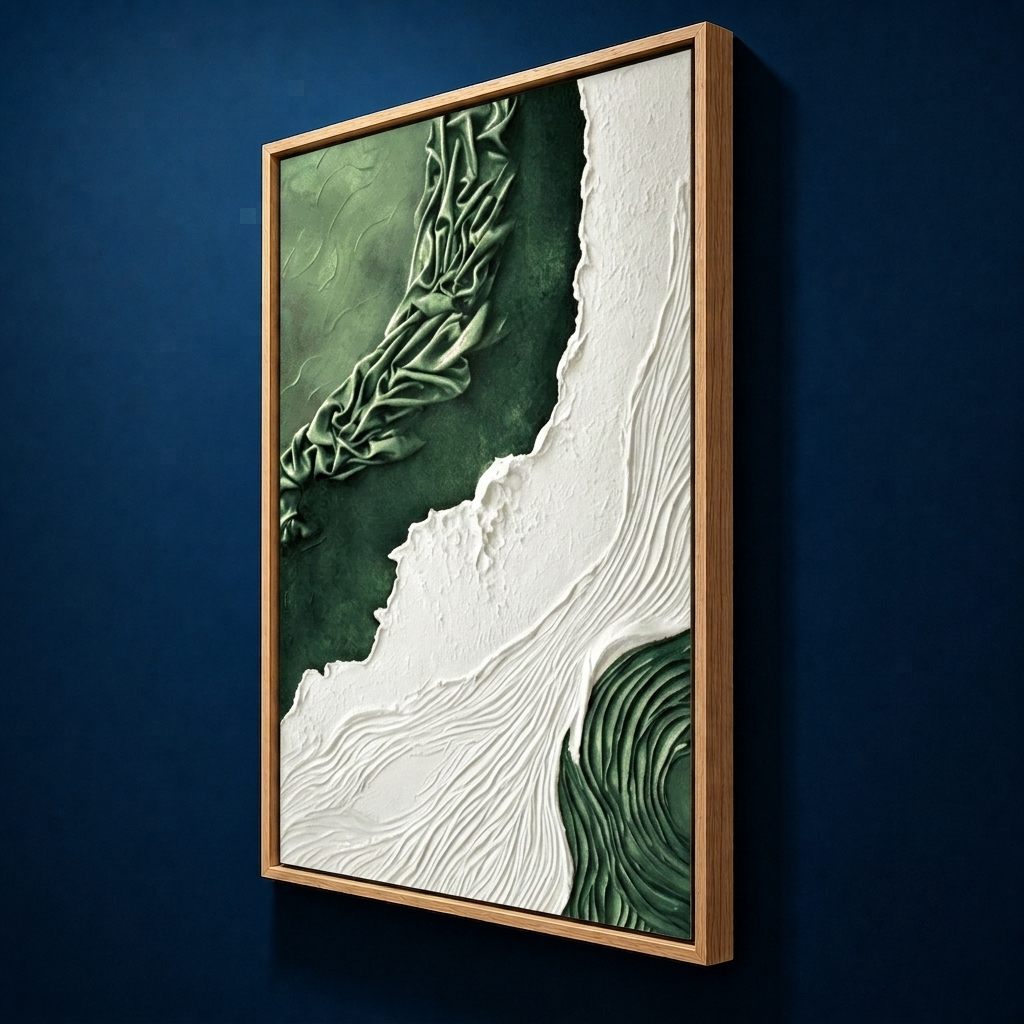 AVIORART Emerald Tides Wall Art Canvas