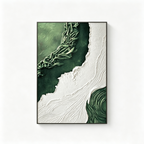 AVIORART Emerald Tides Wall Art Canvas