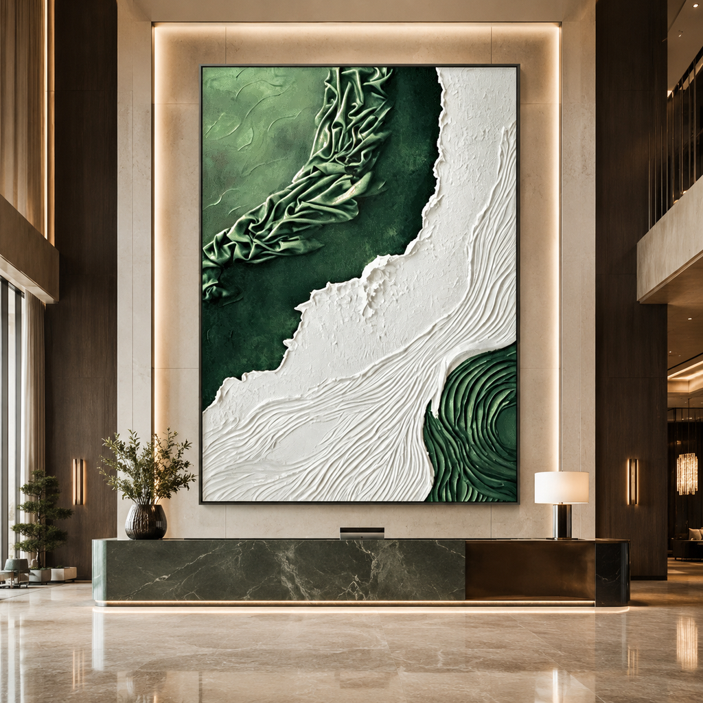 AVIORART Emerald Tides Wall Art Canvas