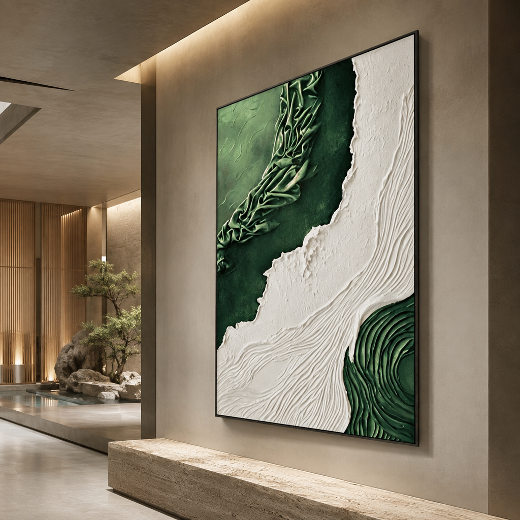 AVIORART Emerald Tides Wall Art Canvas