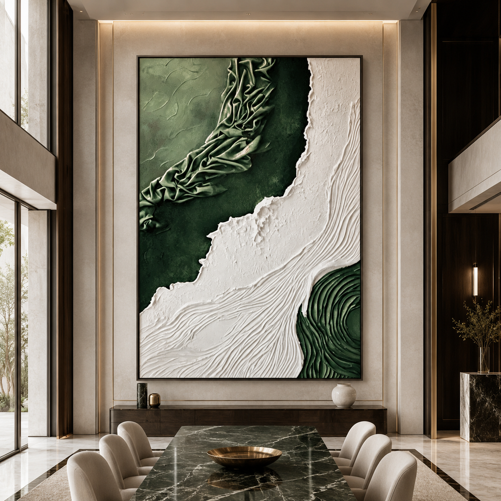 AVIORART Emerald Tides Wall Art Canvas