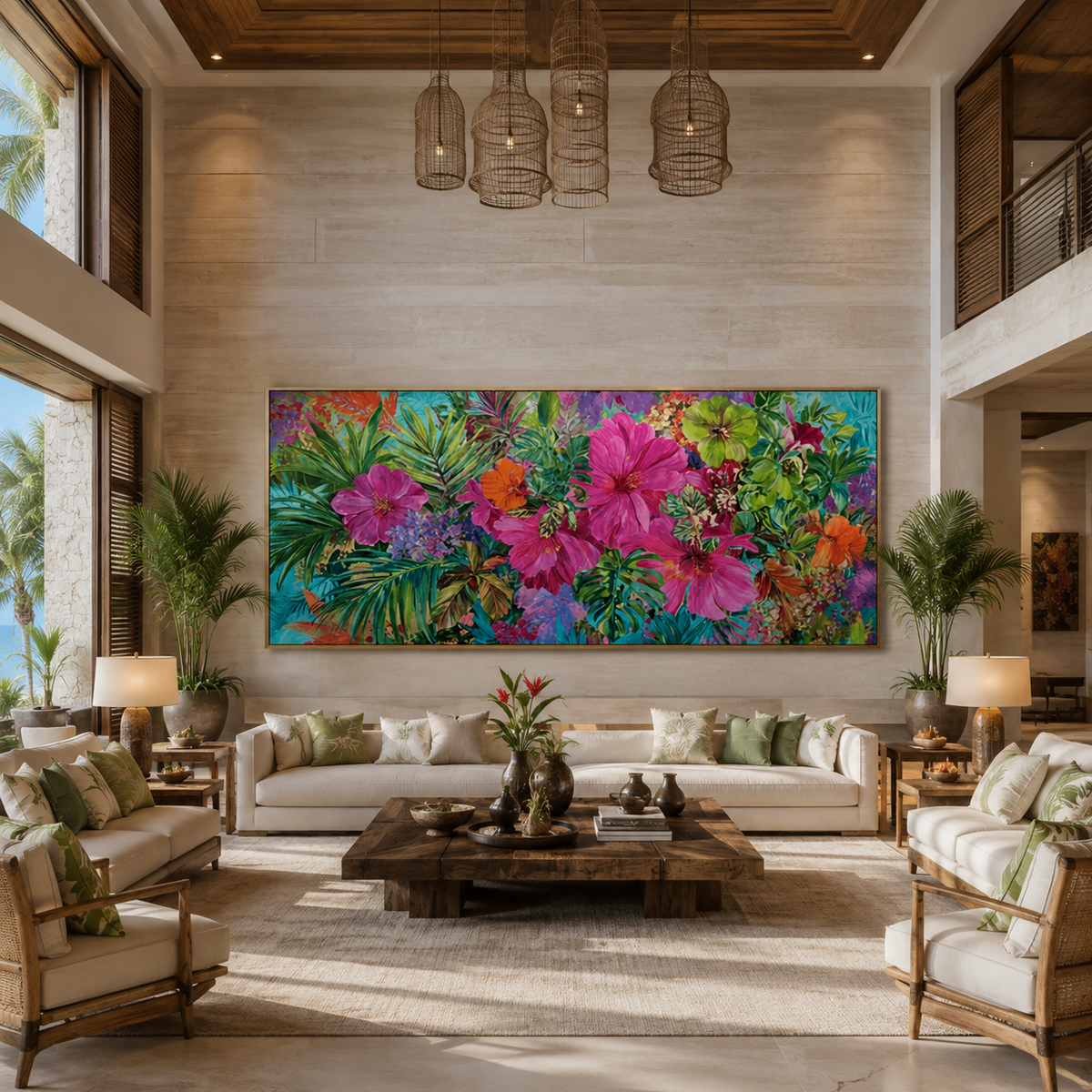 AVIORART Exotic Jungle Wall Art Canvas