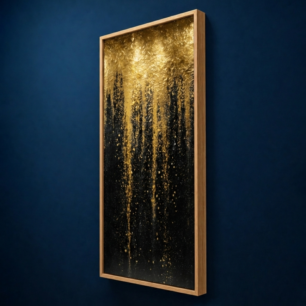 AVIORART Falling Gold Wall Art Canvas