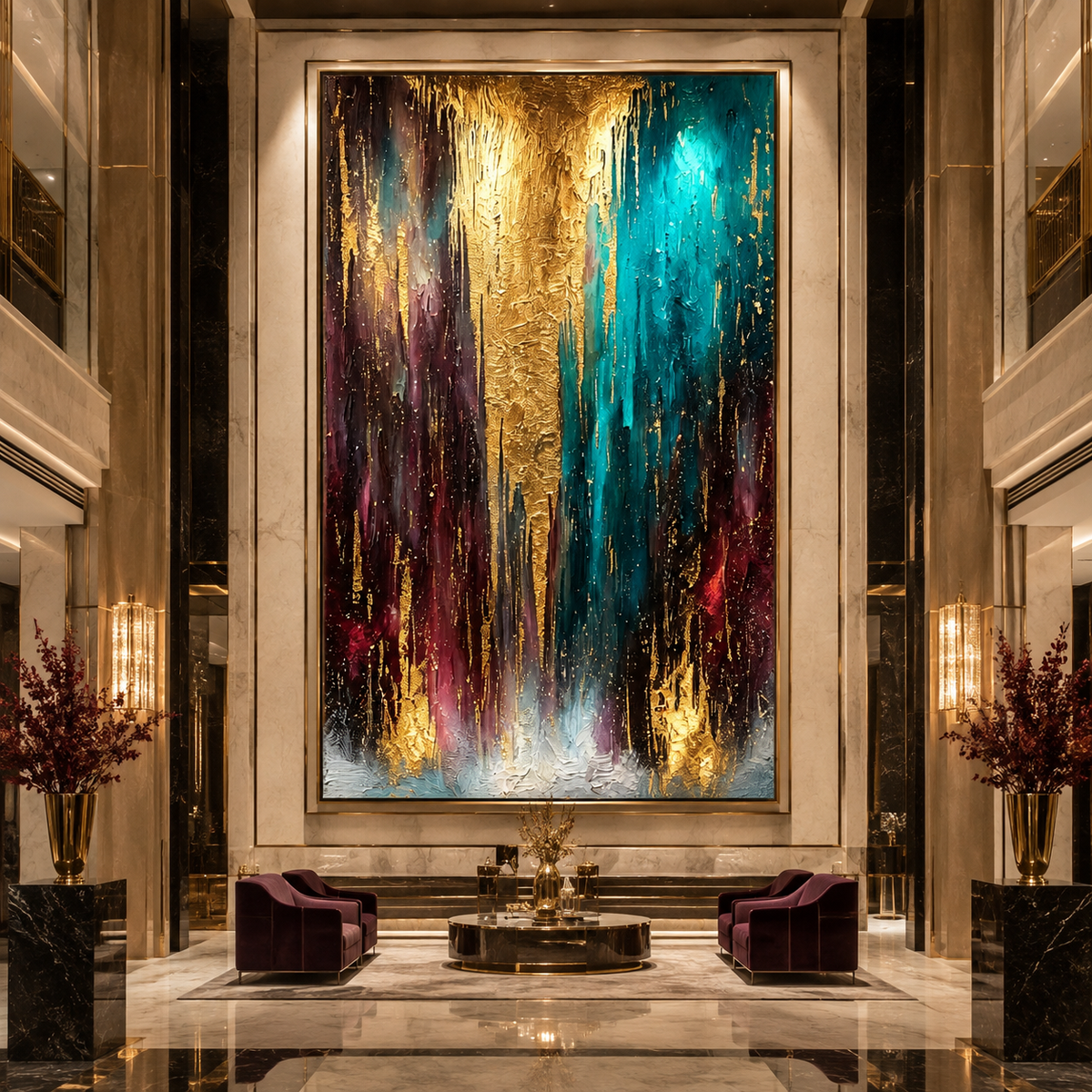 AVIORART Falling Jewels Wall Art Canvas