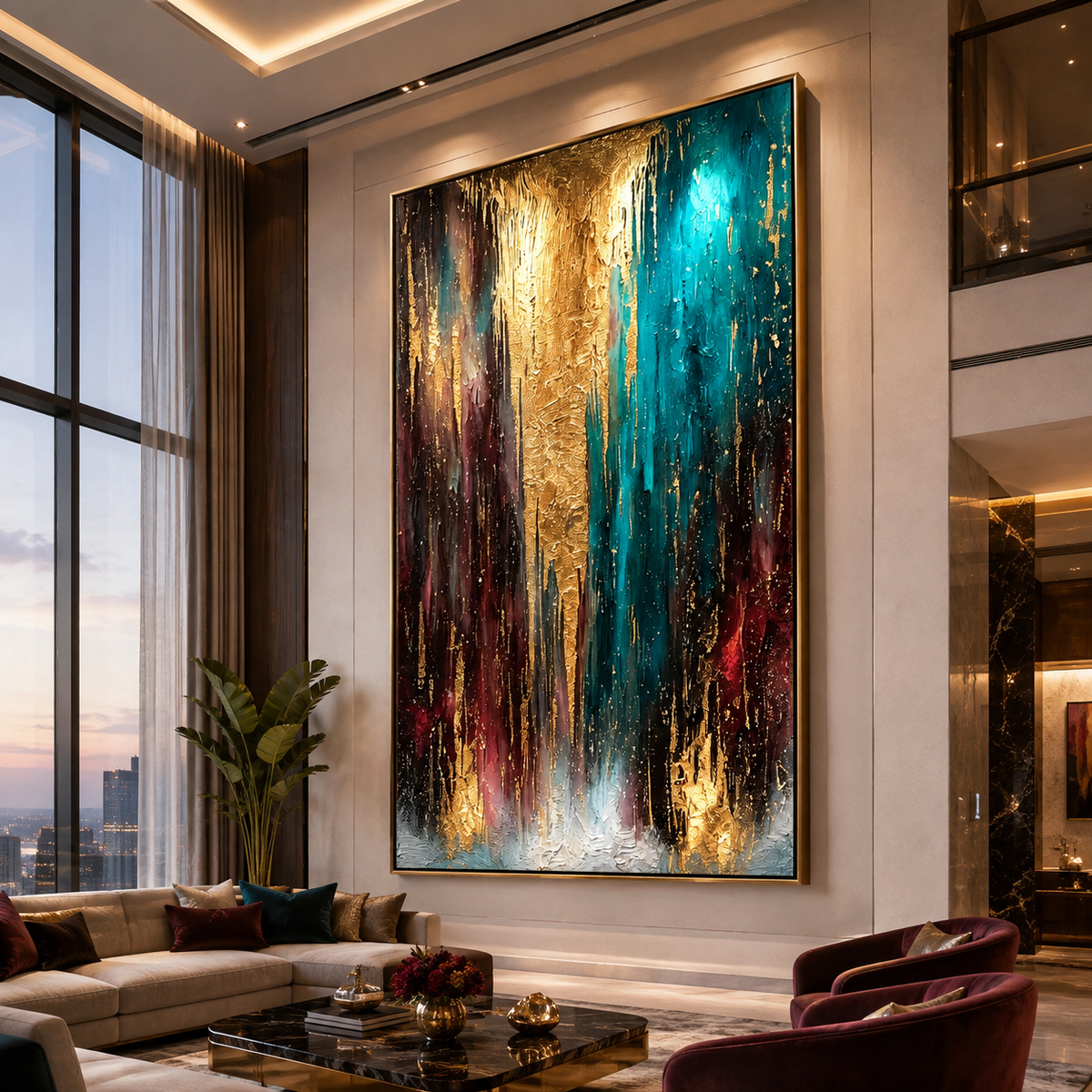 AVIORART Falling Jewels Wall Art Canvas