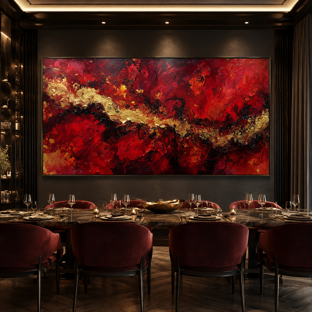 AVIORART Fire Gold Wall Art Canvas