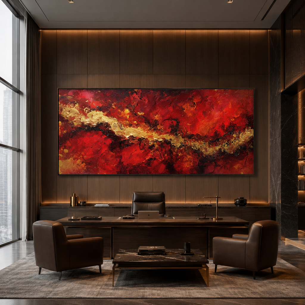 AVIORART Fire Gold Wall Art Canvas