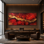 AVIORART Fire Gold Wall Art Canvas