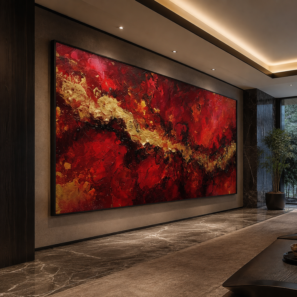 AVIORART Fire Gold Wall Art Canvas