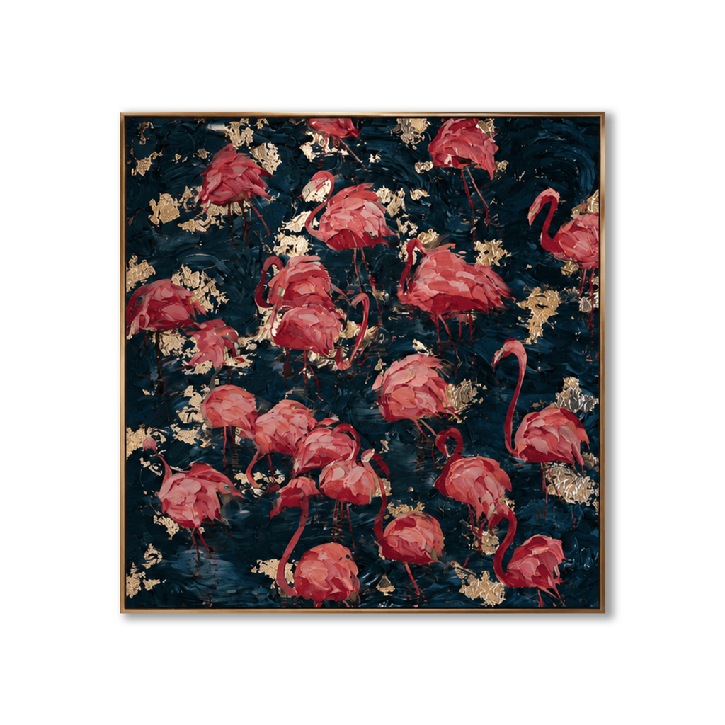 AVIORART Flamingo Party Wall Art Canvas