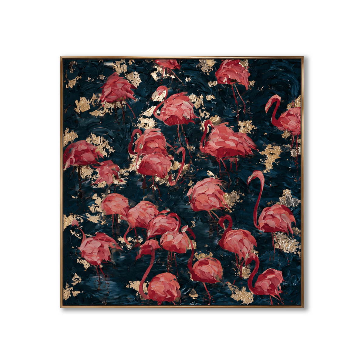 AVIORART Flamingo Party Wall Art Canvas
