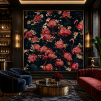 AVIORART Flamingo Party Wall Art Canvas