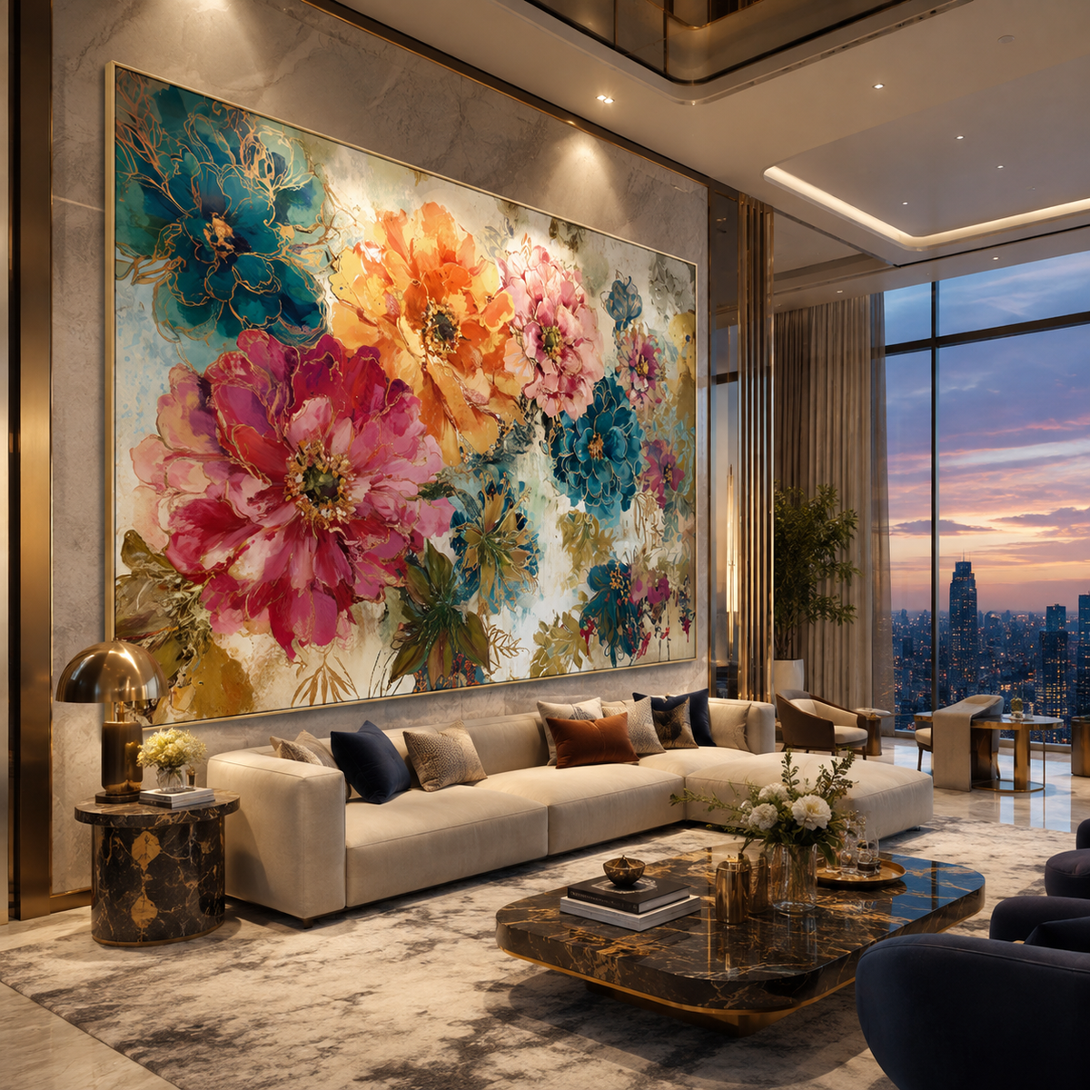 AVIORART Flower Festival Wall Art Canvas