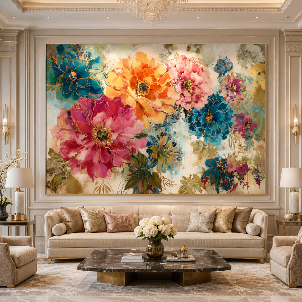 AVIORART Flower Festival Wall Art Canvas