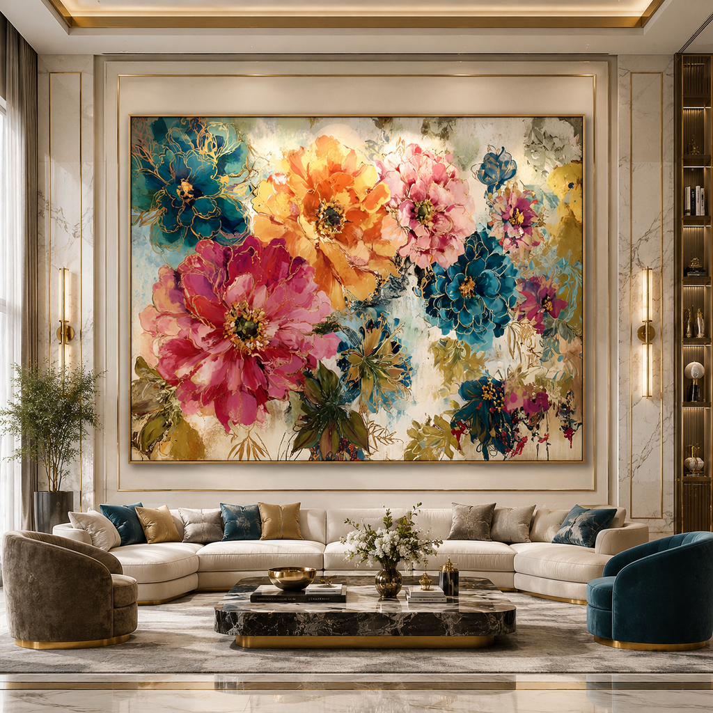 AVIORART Flower Festival Wall Art Canvas