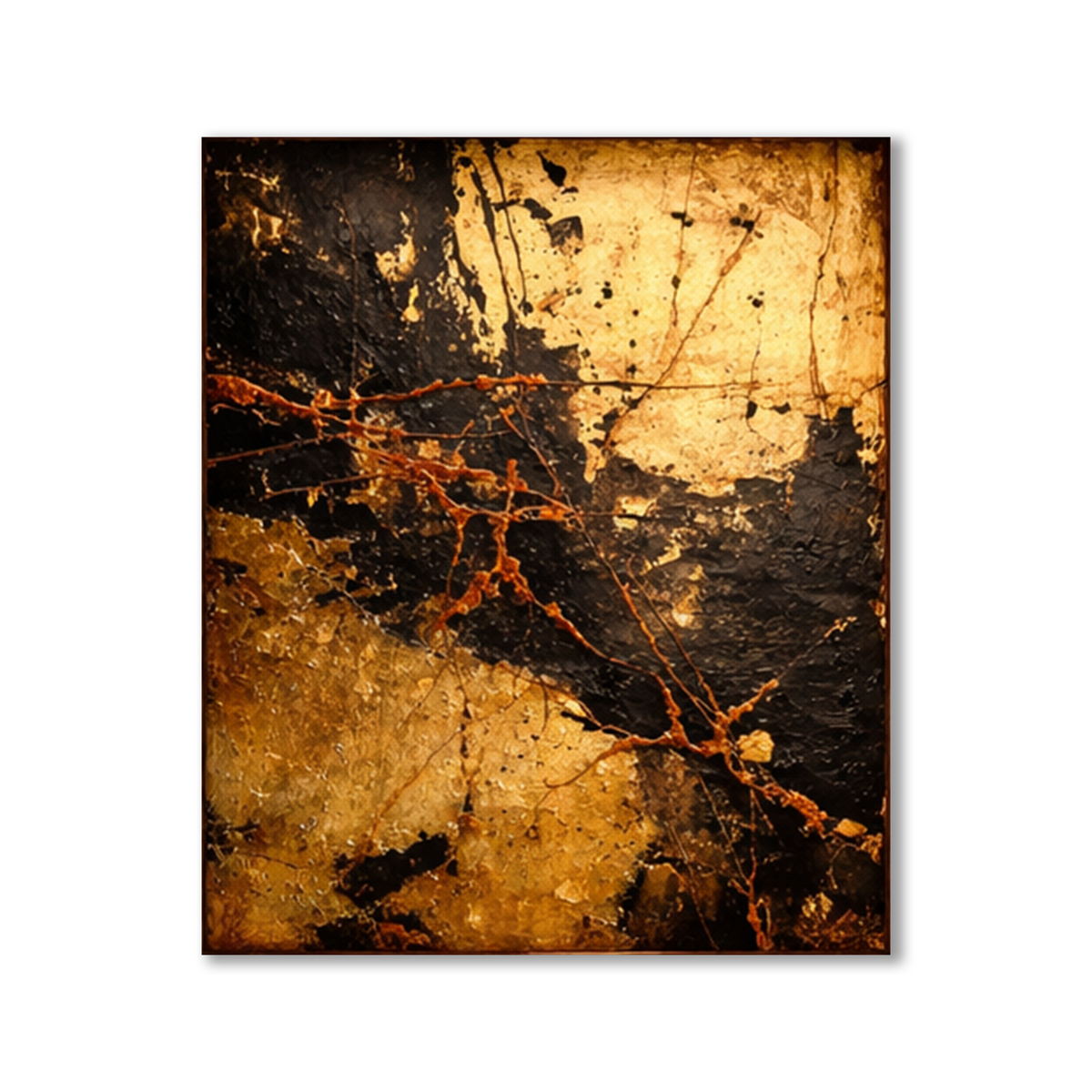 AVIORART Fractured Gold Wall Art Canvas