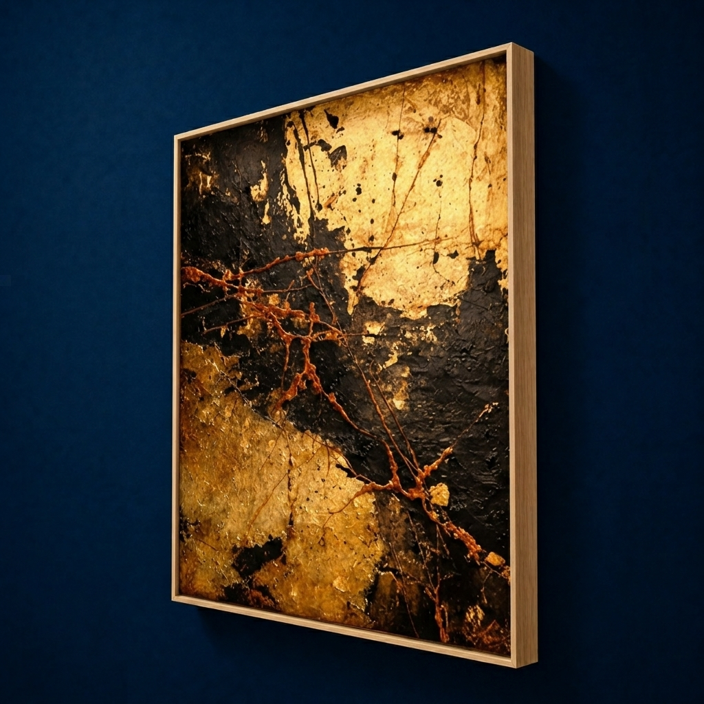 AVIORART Fractured Gold Wall Art Canvas