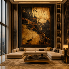 AVIORART Fractured Gold Wall Art Canvas
