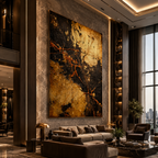 AVIORART Fractured Gold Wall Art Canvas