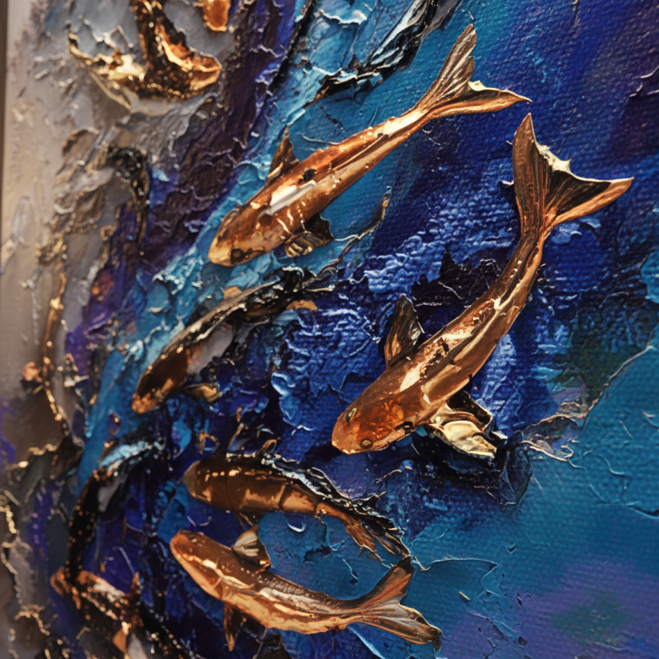 AVIORART Koi Pilgrimage Wall Art Canvas