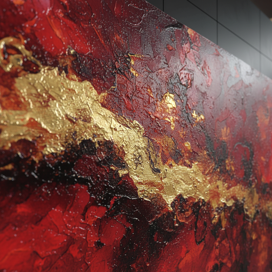 AVIORART Fire Gold Wall Art Canvas