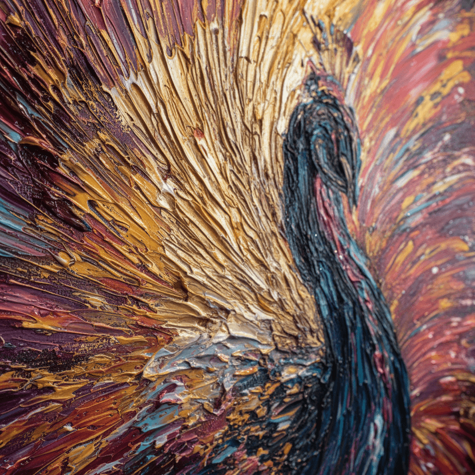 AVIORART Wine Feathers Wall Art Canvas