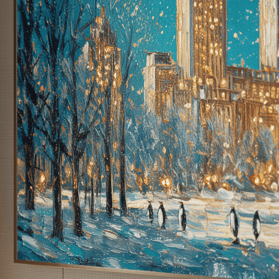 AVIORART City of Snowlight Wall Art Canvas
