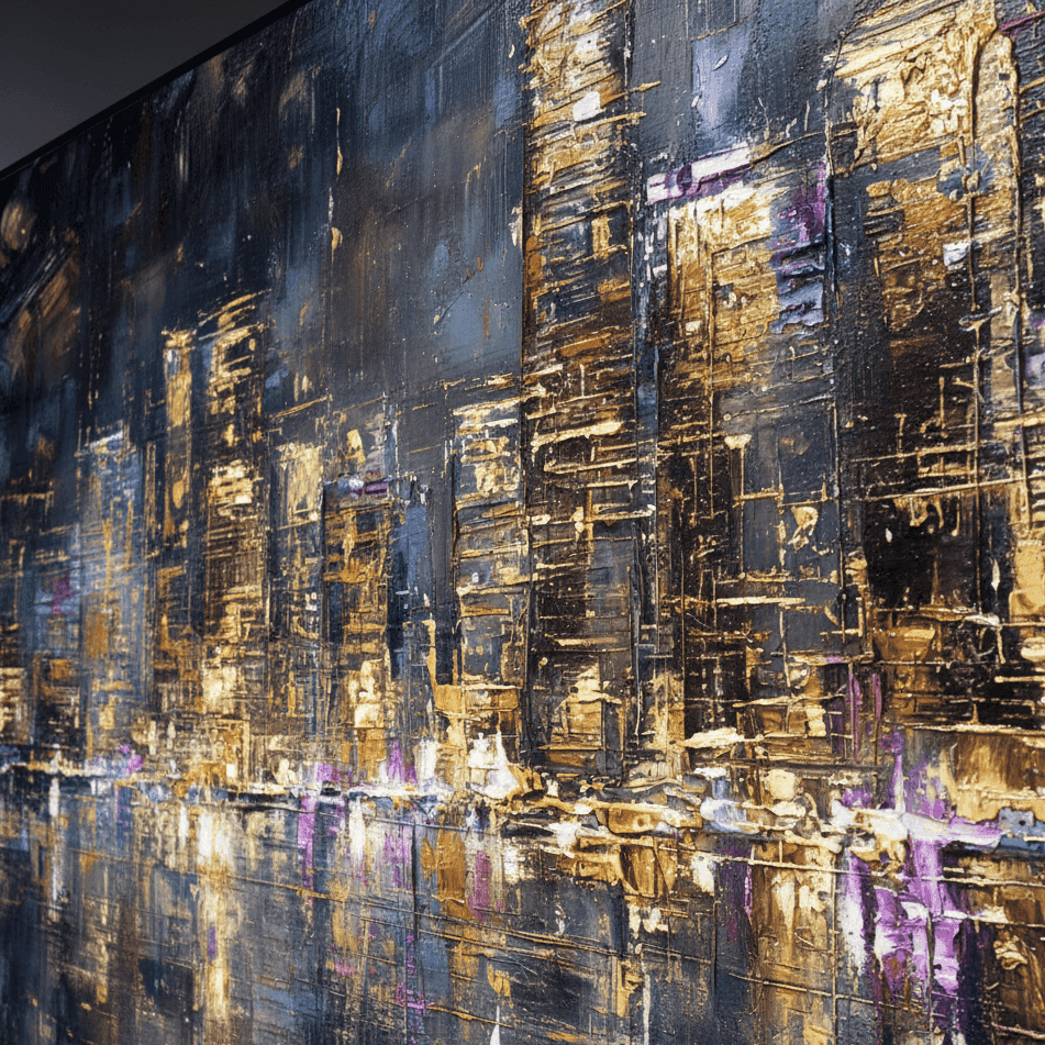 AVIORART The Golden Skyline Wall Art Canvas