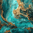 AVIORART Turquoise Waves Wall Art Canvas