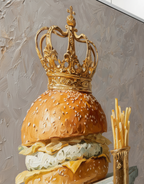 AVIORART Royal Burger Wall Art Canvas