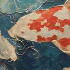 AVIORART Koi Fortune Wall Art Canvas