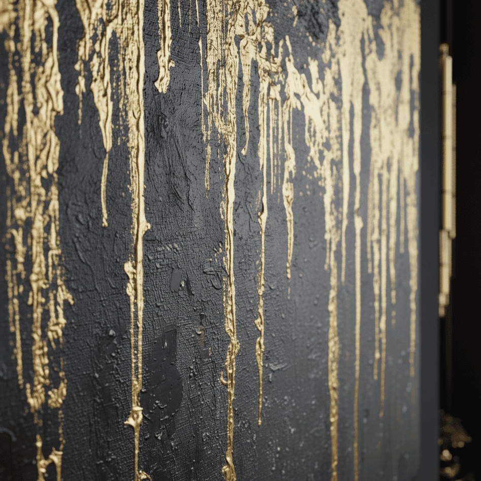 AVIORART Black Gold Wall Art Canvas