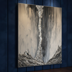 AVIORART Stone Waterfall Wall Art Canvas