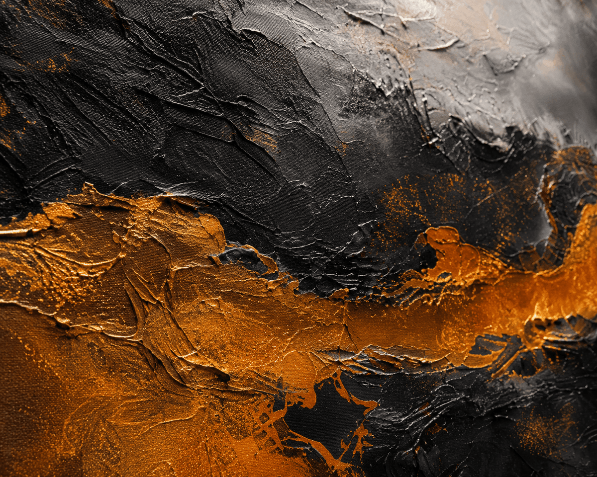 AVIORART Black Amber Wall Art Canvas