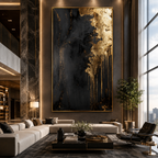 AVIORART Gold Falls Wall Art Canvas